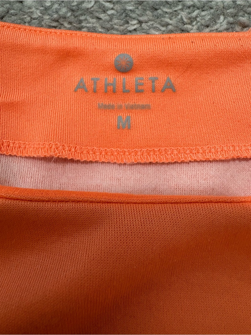 Athlete Women's Size Medium Colorblock Pullover Sweatshirt - Gray & Neon Orange - Picture 2 of 8